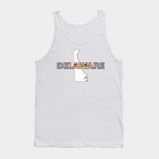 Delaware Colored State Letters Tank Top